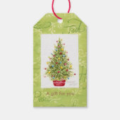 Feestive kerstboomgeschenken Labels Cadeaulabel (Voorkant)