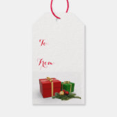 Feestive kerstboomvakantie cadeautje Label Cadeaulabel (Achterkant)