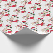 Feestive kerstfeest met kerstfeest cadeaupapier (Hoek)