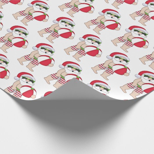 Feestive kerstfeest met kerstfeest cadeaupapier (Hoek)