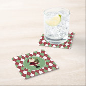 Feestive kerstkerstkerstcadeaupapier Onderzetters (Insitu)