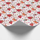 Feestive-kerstkerstkerstfeestdag Cadeaupapier (Hoek)