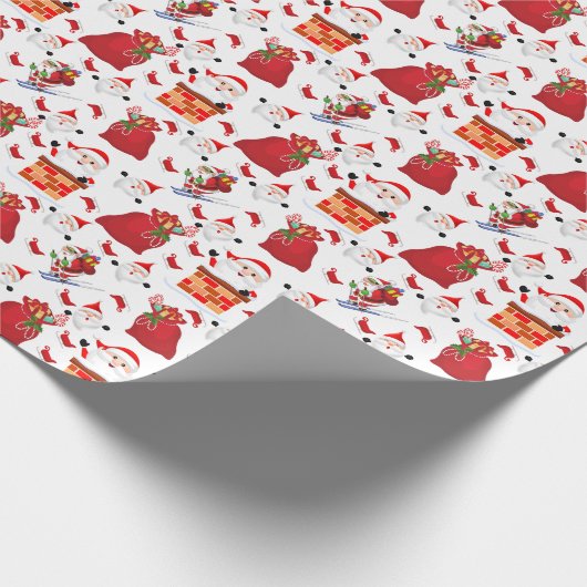 Feestive-kerstkerstkerstfeestdag Cadeaupapier (Hoek)