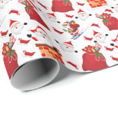 Feestive-kerstkerstkerstfeestdag Cadeaupapier (Rol Hoek)