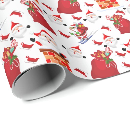 Feestive-kerstkerstkerstfeestdag Cadeaupapier (Rol Hoek)