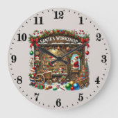 Feestive kerstkerstkerstkerstfeestwerker grote klok (Voorkant)