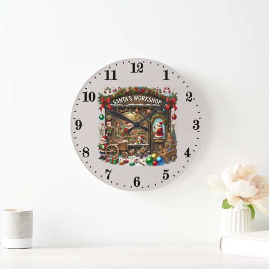 Feestive kerstkerstkerstkerstfeestwerker grote klok (Huis)