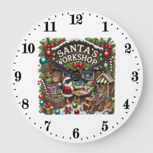 Feestive kerstkerstkerstkerstfeestwerker grote klok