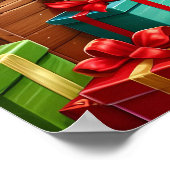 Feestive kerstkerstkerstkerstfeestwerker poster (Hoek)