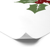 Feestive kerstkerstkerstkerstfeestwerker poster (Hoek)