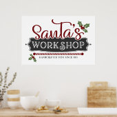 Feestive kerstkerstkerstkerstfeestwerker poster (Keuken)