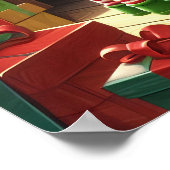 Feestive kerstkerstkerstkerstfeestwerker poster (Hoek)