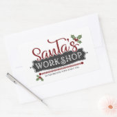 Feestive kerstkerstkerstkerstfeestwerker rechthoekige sticker (Envelop)