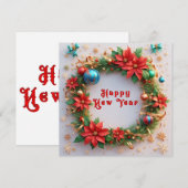 Feestive kerstmis kaart (Voorkant / Achterkant)