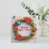 Feestive kerstmis kaart (Staand voorkant)