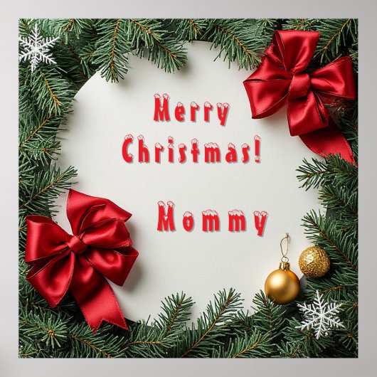 Feestive kerstmis poster (Voorkant)