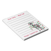 Feestive Kerstmis-zebra, wensenlijstnotitie voor d Notitieblok (Schuin)