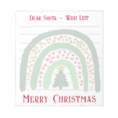 Feestive kerstregenboog, wensenlijst voor de kerst notitieblok (Voorkant)