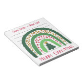 Feestive kerstregenboog, wensenlijst voor de kerst notitieblok (Schuin)