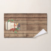 Feestive kerstsneeuwman-feestdag bad handdoek (Handdoek)
