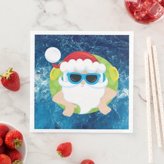 Feestive kerststrand Santa Holiday Servet (Insitu)