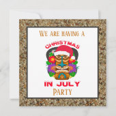 Feestive kersttiki party strand Juli Napkin Kaart (Voorkant)