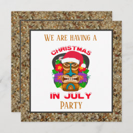 Feestive kersttiki party strand Juli Napkin Kaart