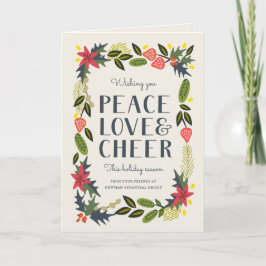 Feestive Lijst Holiday | Moderne zakelijke feestda Feestdagen Kaart