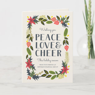 Feestive Lijst Holiday   Moderne zakelijke feestda Feestdagen Kaart