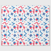 Feestive patroon van symbolen op 4 juli cadeaupapier (Vlak)