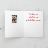 Feestive Railway Station Holiday Card Feestdagen Kaart (Binnen)