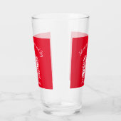 Feestive Red and White Holiday Season Glas (Rechts)