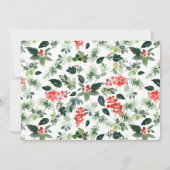 Feestive Red Poinsettia Holiday Kerstfeest Kaart (Achterkant)