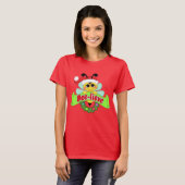 Feestive Santa bee Holiday t-shirt (Voorkant volledig)