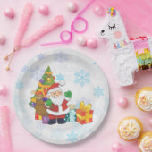 Feestive Santa Claus Papieren Bordje (Feest)