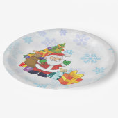 Feestive Santa Claus Papieren Bordje (Gekanteld)
