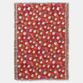 Feestive Santa Claus Pattern Throw Blanket Deken (Voorkant Verticaal)