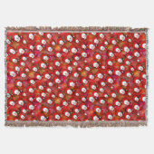 Feestive Santa Claus Pattern Throw Blanket Deken (Voorkant)