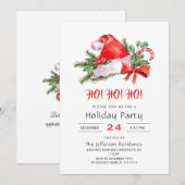 Feestive Santa Claus Pet Holiday Kerstfeest Kaart (Voorkant / Achterkant)