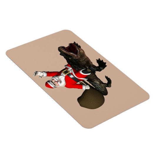 Feestive Santa Claus Riding an Alligator Magneet (Rechterzijde)