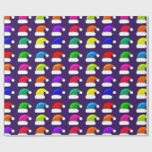 Feestive Santa Hat Holiday kerstcadeaupapier Cadeaupapier (Vlak)