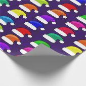 Feestive Santa Hat Holiday kerstcadeaupapier Cadeaupapier (Hoek)