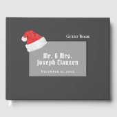 Feestive Santa Hat,l kersthuwelijk Gastenboek (Voorkant)