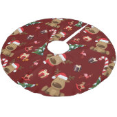 Feestive Santa Reindean met kerst van vrienden Kerstboom Rok (Gekanteld)