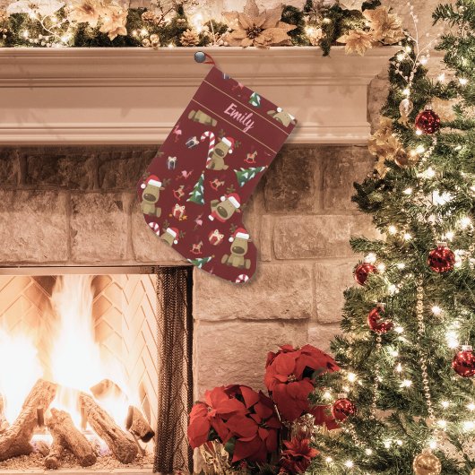 Feestive Santa Reindean met vrienden Kleine Kerstsok