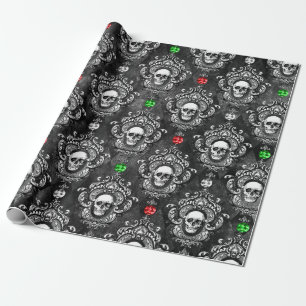 Feestive Skull Wrapping Paper Cadeaupapier