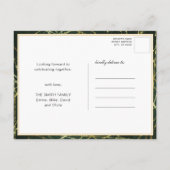 Feestive Sparking Gold String Lights Holiday Party Uitnodiging Briefkaart (Achterkant)