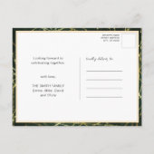 Feestive Sparking Gold String Lights Holiday Party Uitnodiging Briefkaart (Achterkant)