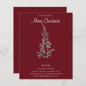 Feestive Tree Holiday - Uitnodiging voor Kerstmis (Voorkant / Achterkant)