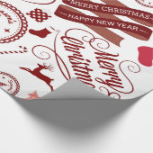Feestive Vakantie-kerstcadeaupapier voor feestdage Cadeaupapier (Hoek)